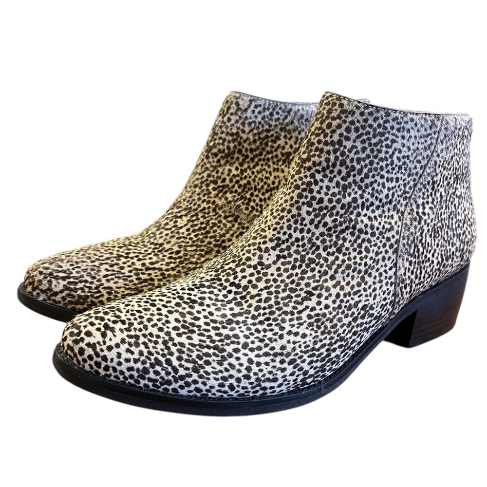 MATISSE Animal Print Calf Hair Billie‎ Boots Bootie 8 Tan Black Western Cowgirl